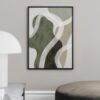 Abstract Green Shapes No1 Print