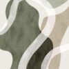 Abstract Green Shapes No1 Print