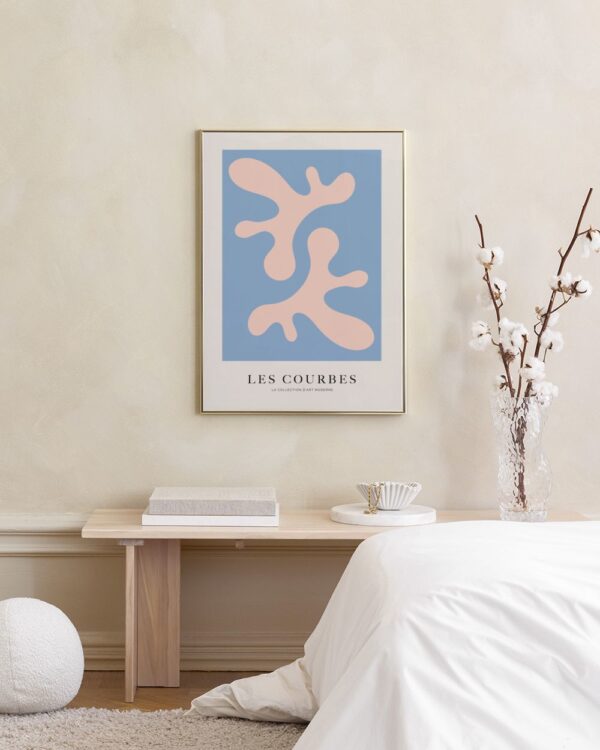 Les Courbes Bleu Print Les Courbes Bleu Print