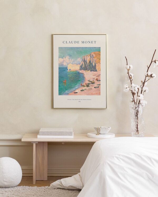 Monet - Étretat- The Beach and the Falaise d'Amont Print Monet - Étretat- The Beach and the Falaise d'Amont Print