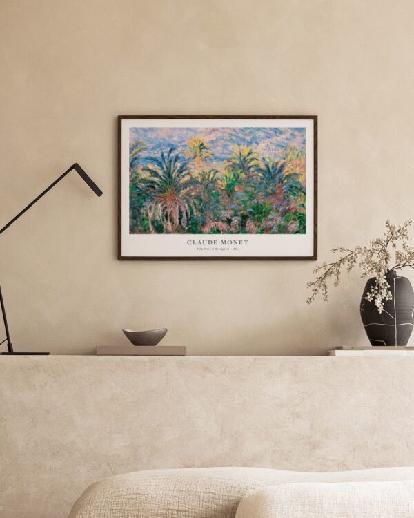 Monet - Palm Trees at Bordighera Print Monet - Palm Trees at Bordighera Print