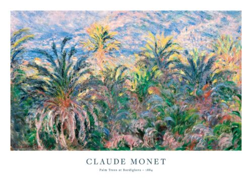 Monet - Palm Trees at Bordighera Print Monet - Palm Trees at Bordighera Print