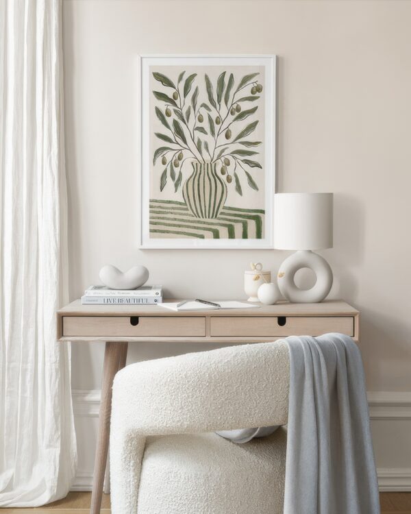 Olive Branches in Vase Print Olive Branches in Vase Print