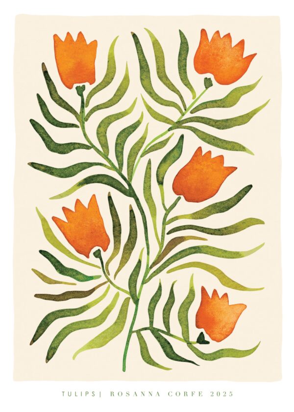 Rosanna Corfe - Tulips Print Rosanna Corfe - Tulips Print