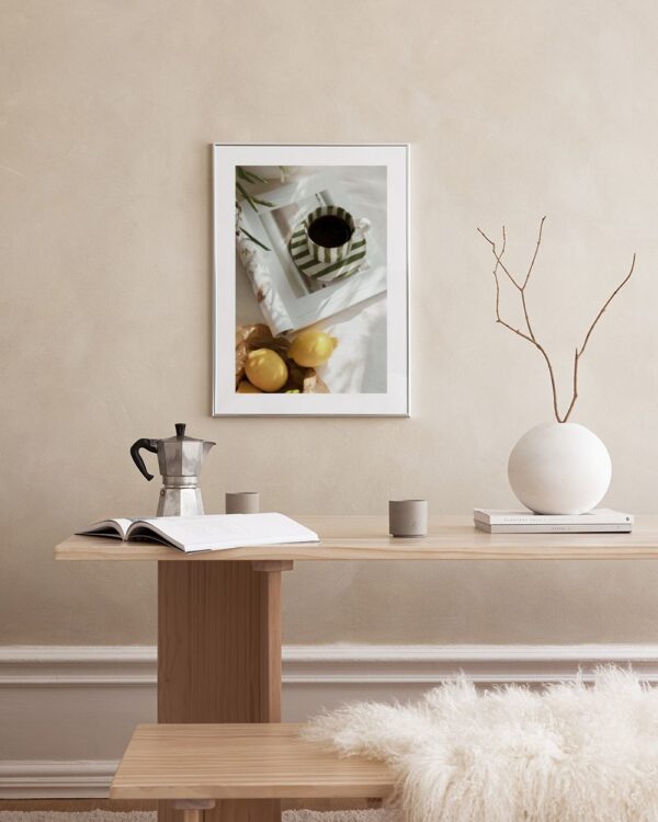 Striped Coffee Cup Print