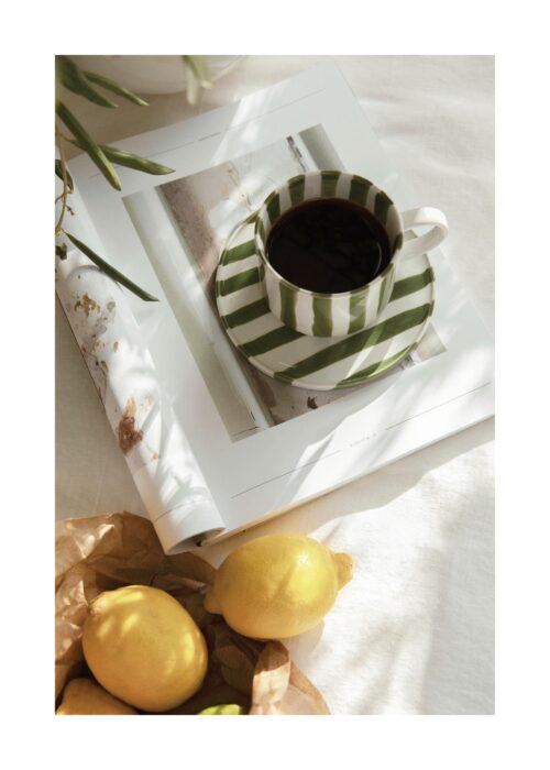 Striped Coffee Cup Print Striped Coffee Cup Print