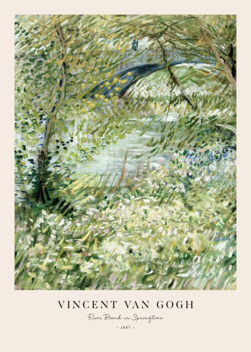 Van Gogh - River Bank in Springtime Print
