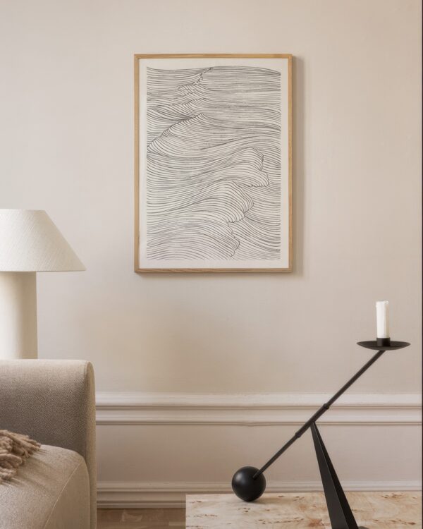 Waves in Line Print Waves in Line Print