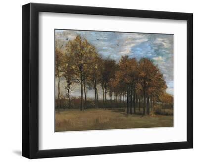 Autumn Landscape, C.1885 - Black Framed Art Print Wall Art, 12x9