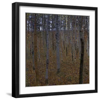 Beech Forest I - Black Framed Art Print Wall Art, 16x16