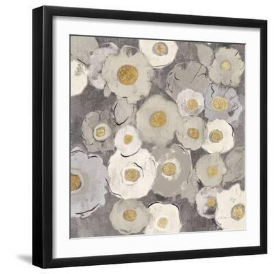 Bohemian Bouquet II Neutral - Black Framed Art Print Wall Art, 16x16