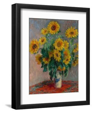Bouquet of Sunflowers, 1881 - Black Framed Art Print Wall Art, 9x12
