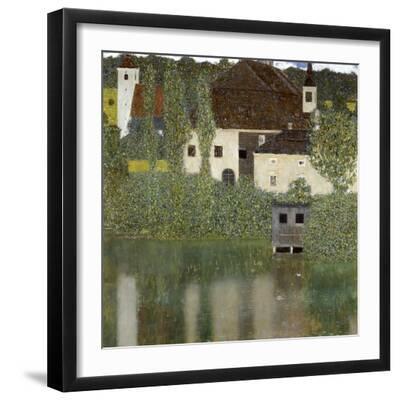 Castello Sul Lago Atter, (Castle Unterrach on the Attersee) 1908 - Black Framed Art Print Wall Art, 16x16