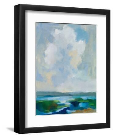 Cloud Over the Lake II - Black Framed Art Print Wall Art, 9x12