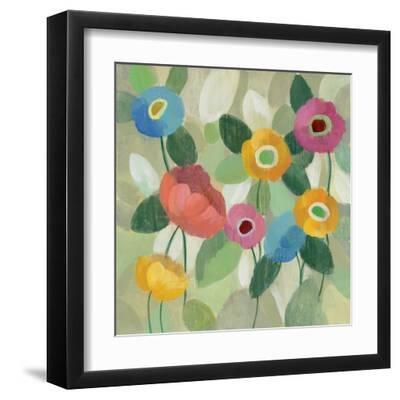 Fairy Tale Flowers II - Black Framed Art Print Wall Art, 12x12
