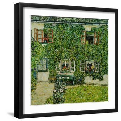 Forsthaus in Weissenbach Am Attersee - Black Framed Art Print Wall Art, 16x16