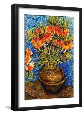 Fritillaries - Black Framed Art Print Wall Art, 12x18