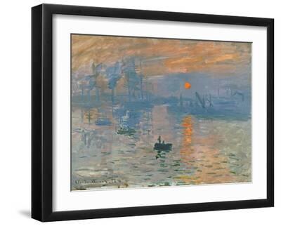 Impression, Sunrise (Impression, Soleil Levan), 1872 - Black Framed Art Print Wall Art, 16x12