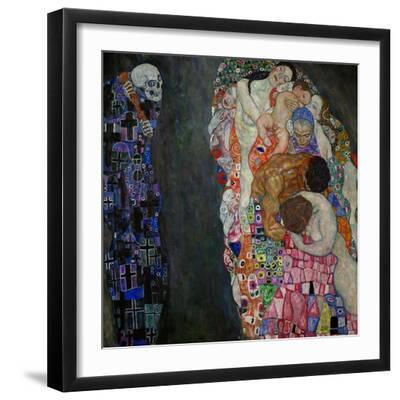 Life and Death (Tod Und Leben) - Black Framed Art Print Wall Art, 16x16
