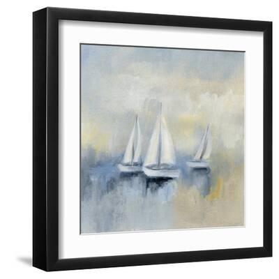 Morning Sail II - Black Framed Art Print Wall Art, 12x12