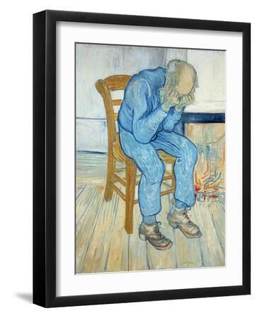 Old Man in Sorrow, 1890 - Black Framed Art Print Wall Art, 12x16