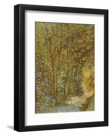 Path in the Woods, 1887 - Black Framed Art Print Wall Art, 9x12