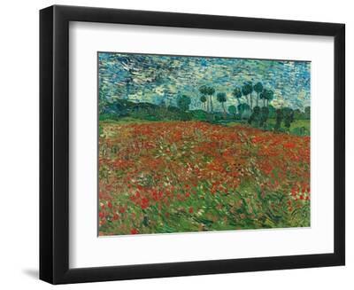 Poppy Field, 1890 - Black Framed Art Print Wall Art, 12x9