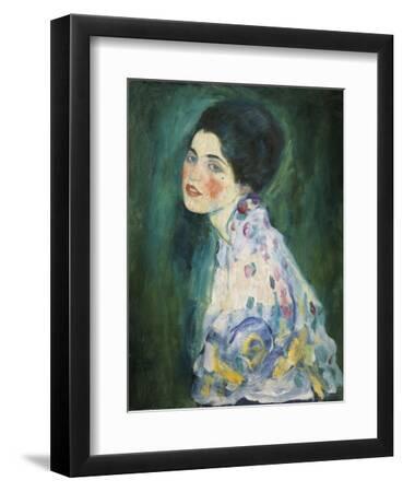 Portrait of a Young Woman, 1916-17 - Black Framed Art Print Wall Art, 9x12