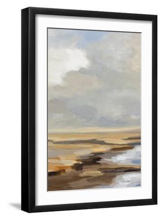 Silver Cloud Panel II - Black Framed Art Print Wall Art, 12x18