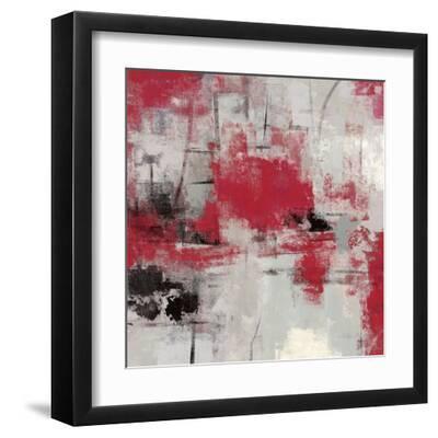 Stone Gardens III Red - Black Framed Art Print Wall Art, 12x12