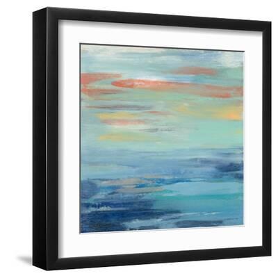 Sunset Beach I - Black Framed Art Print Wall Art, 12x12