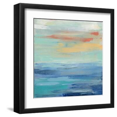 Sunset Beach II - Black Framed Art Print Wall Art, 12x12
