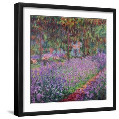 The Artist's Garden At Giverny, c.1900 - Black Framed Art Print Wall Art, 12x16