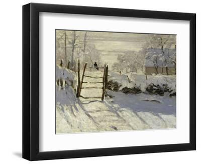 The Magpie, c.1869 - Black Framed Art Print Wall Art, 12x9