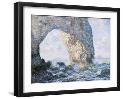 The Manneporte (Etretat) - Black Framed Art Print Wall Art, 16x12