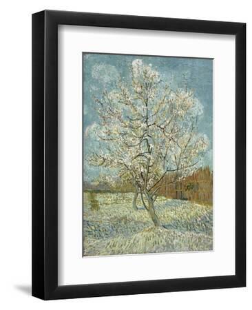 The Pink Peach Tree, 1888 - Black Framed Art Print Wall Art, 11x14