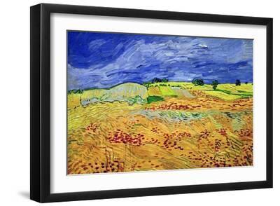 The Plain at Auvers, c.1890 - Black Framed Art Print Wall Art, 18x12