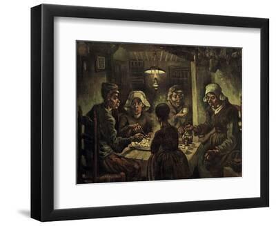The Potato Eaters - Black Framed Art Print Wall Art, 12x9