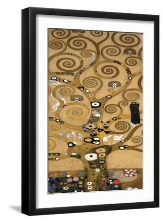 The Tree of Life, Stoclet Frieze, c.1909 - Black Framed Art Print Wall Art, 12x18