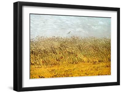 The Wheat Field - Black Framed Art Print Wall Art, 20x16