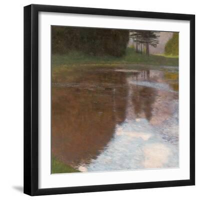 Tranquil Pond, 1899 - Black Framed Art Print Wall Art, 16x16
