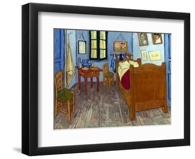 Van Gogh: Bedroom, 1889 - Black Framed Art Print Wall Art, 12x9