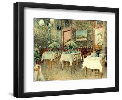 Van Gogh: Restaurant, 1887 - Black Framed Art Print Wall Art, 12x9