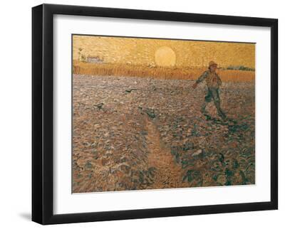 Van Gogh: Sower, 1888 - Black Framed Art Print Wall Art, 16x12