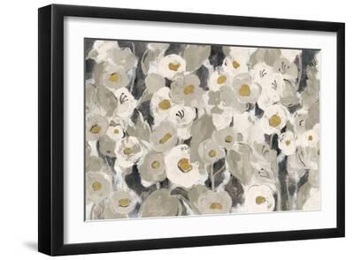 Velvety Florals Neutral - Black Framed Art Print Wall Art, 18x12