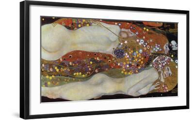 Water Serpents II, 1907 - Black Framed Art Print Wall Art, 29x17
